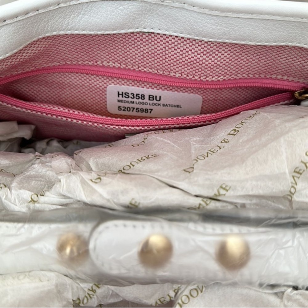 Dooney & Bourke Gray and White Satchel - Picture 11 of 14